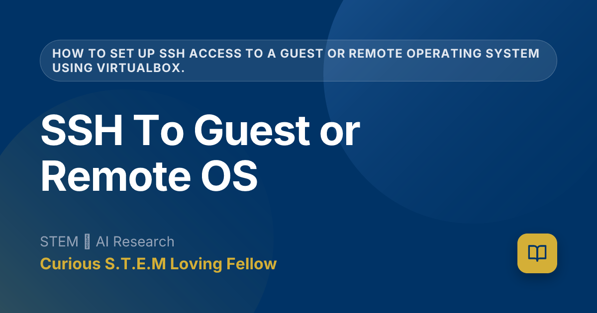 SSH To Guest or Remote OS