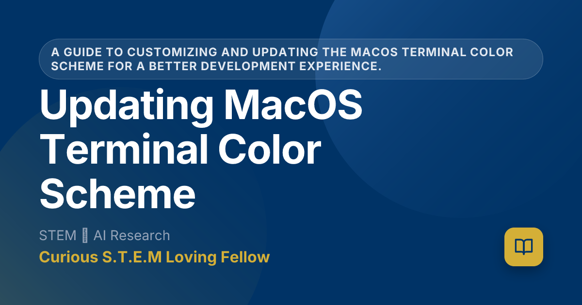 Updating MacOS Terminal Color Scheme
